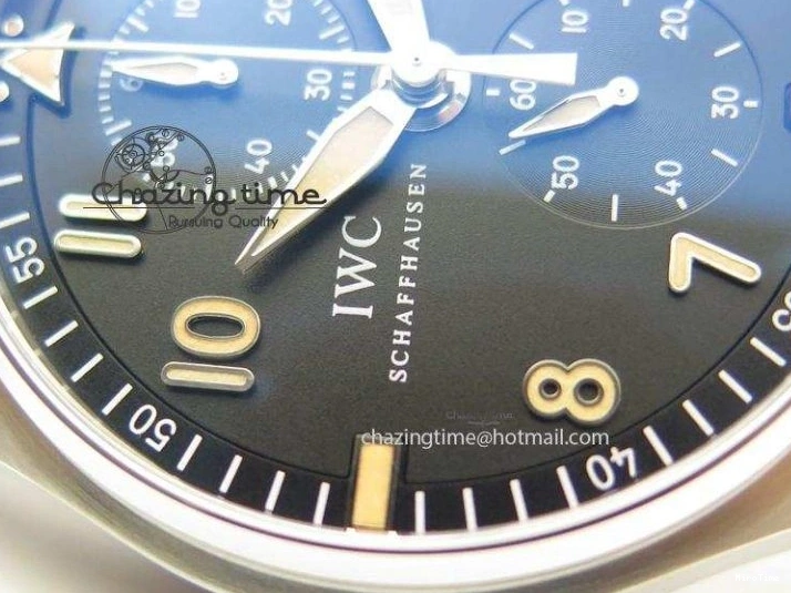 MIROTIME 0216 Pilot Chrono SS IW387808 CF3 ZF 1:1 Best Edition On Brown Leather Strap A Soft 7328